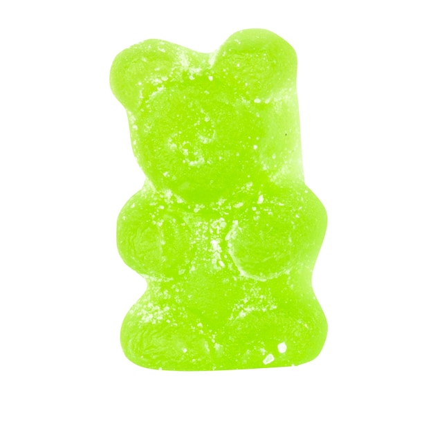 Geléia de urso isolada no fundo branco