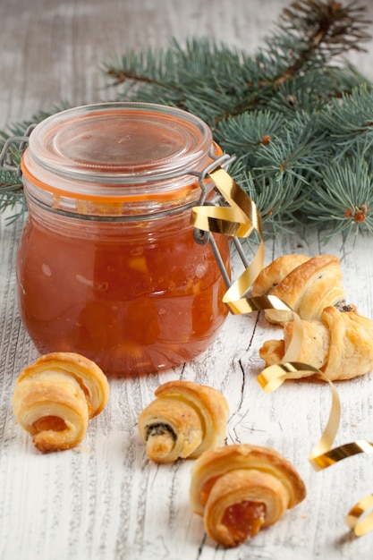 Geléia e biscoitos caseiros de Natal