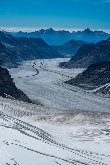 Geleira aletsch em jungfraujoch