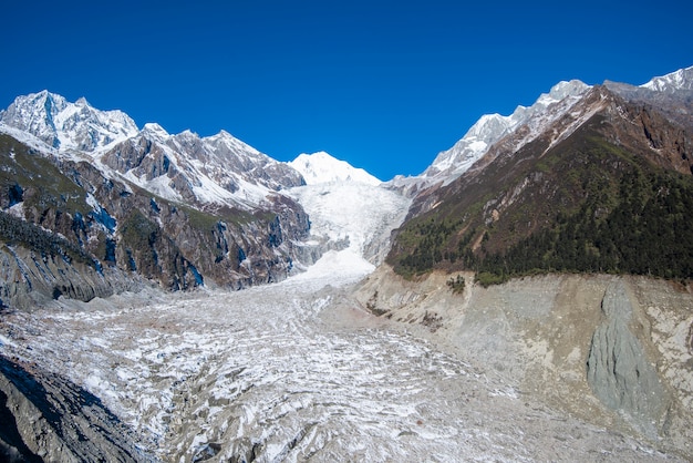 Geleira de Hailuogou, cidade de Moxi, condado de Luding, Sichuan, China