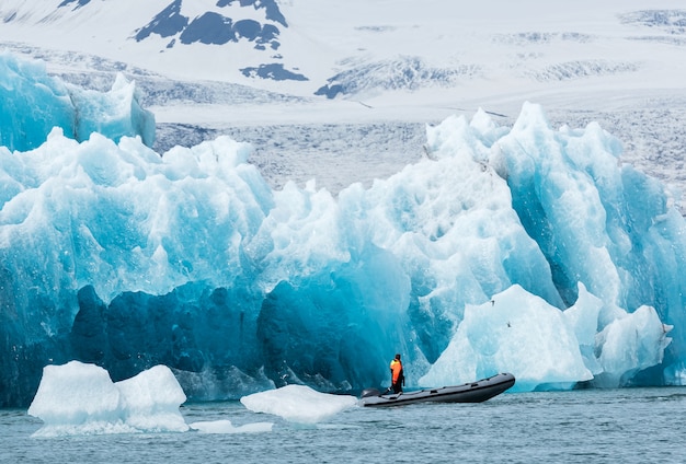 Foto geleira de jokulsarlon, islândia