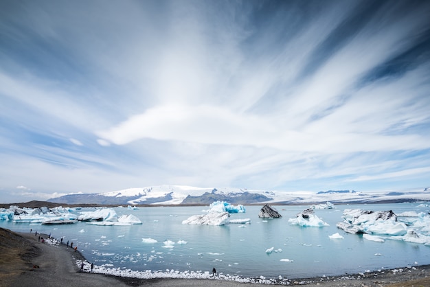 Foto geleira de jokulsarlon, islândia