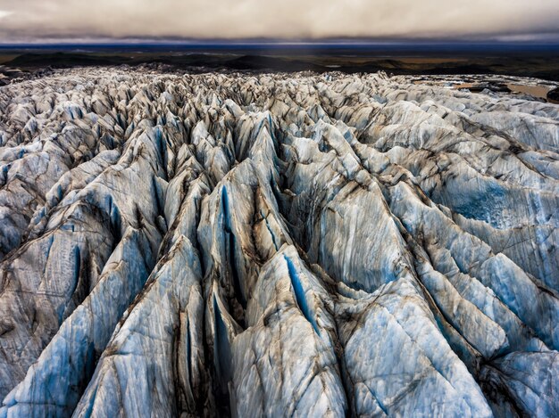 Geleira de svinafellsjokull em vatnajokull, islândia.