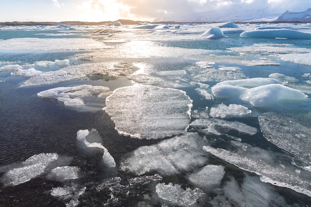 Foto geleira de vatnajokull islândia