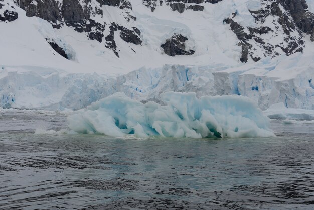 Foto geleira na antártica