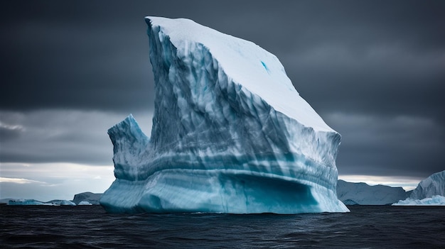 Geleiras e os icebergs da antártida do extremo sul da terra generativa ai