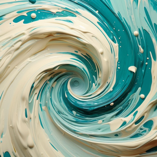 Foto gelo giratório branco e azul com espiral ciana e bege