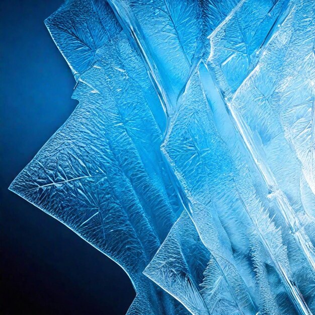 Foto gelo na textura do vidro congelado