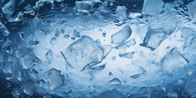 Gelo rachado em um lago congelado A textura natural do gelo do inverno IA generativa