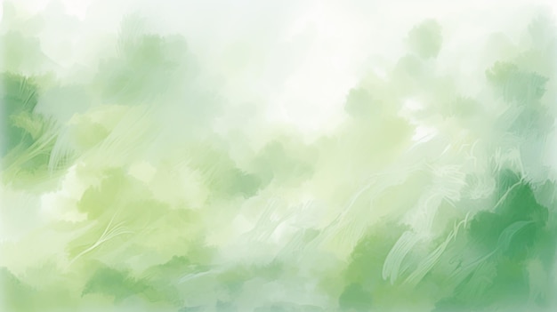Gemälde einer grün-weißen Landschaft mit einer Kuh im Vordergrund