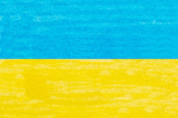 Gemalte Flagge der Ukraine Ukrainische Farben Abstrakter lebendiger gelb-blauer strukturierter Hintergrund