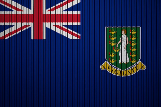 Gemalte Staatsflagge von British Virgin Islands auf einer Betonmauer