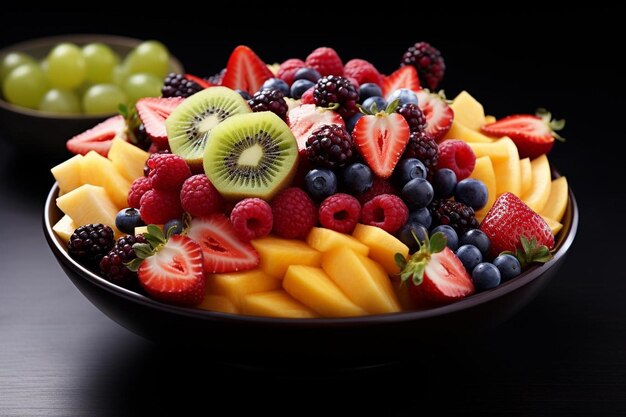 Foto gemischte frucht delight hochwertige frischfruchtsaft-bildfotografie