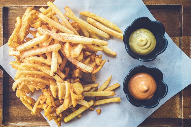 Foto gemischte pommes frites