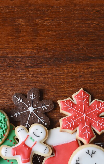 Gemischte Weihnachtsplätzchen mit Platz für Ihren Text