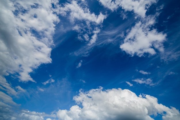 Gemischte Zenitwolken am Mittag Tageslicht Weitwinkelaufnahme