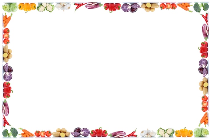 Foto gemüse copyspace kopie raum rahmen grenze karotten tomaten salat paprika