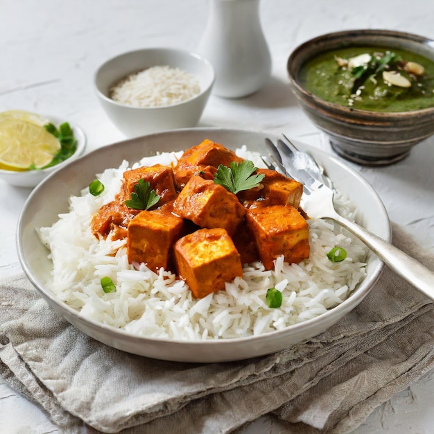 Gemüse Kolhapuri in schwarzer Schüssel Indisches Gemüse Curry Gericht Vegetarische asiatische Speisen und Mahlzeiten