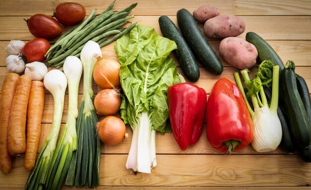 Foto gemüse und tomaten