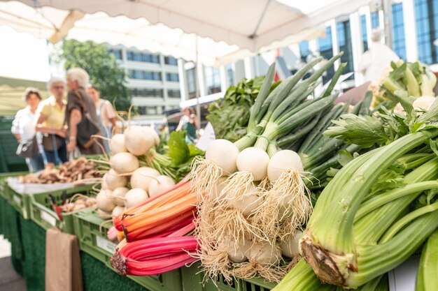 Foto gemüse zum verkauf auf dem markt