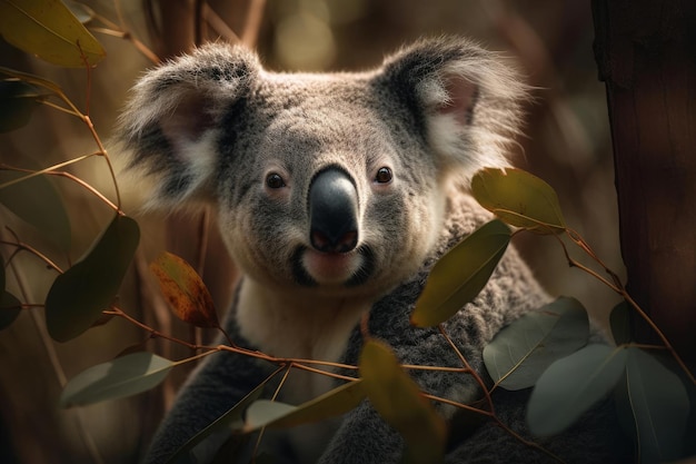 Gemütlicher Koala im Leafy Paradise KI generiert