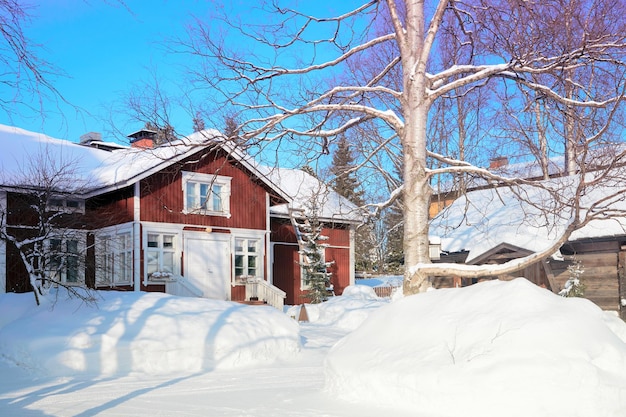 Gemütliches Cottage und Winter Rovaniemi, Finnland.