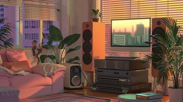 Gemütliches Zimmer im Lofi-Stil