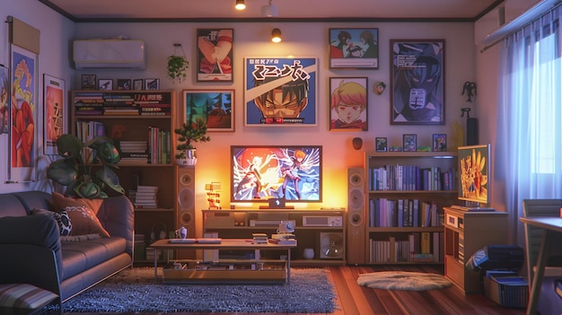 Gemütliches Zimmer im Lofi-Stil