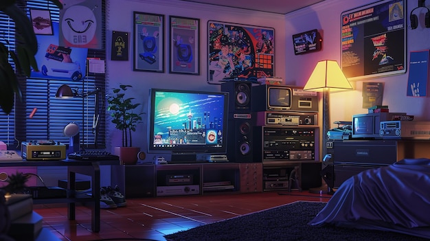 Gemütliches Zimmer im Lofi-Stil