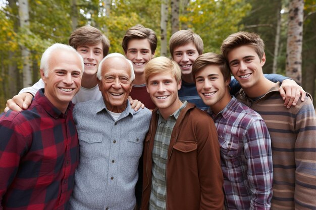 Generaciones en la foto de los Días de la Familia Grins