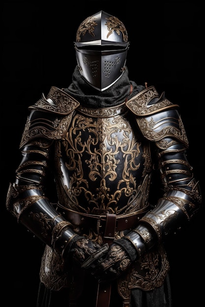 Foto generado por la ia de gallant medieval knight