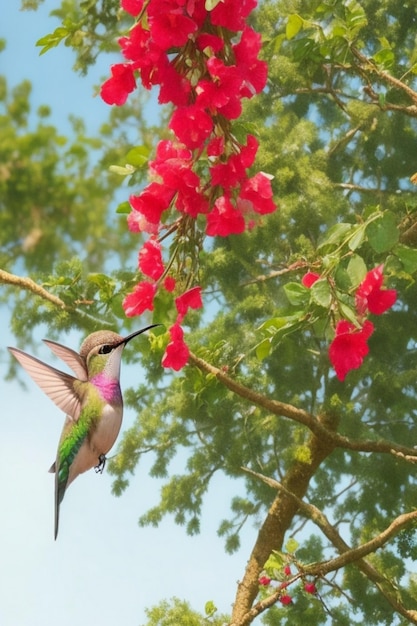 Foto el generador de colibrí es hermoso.