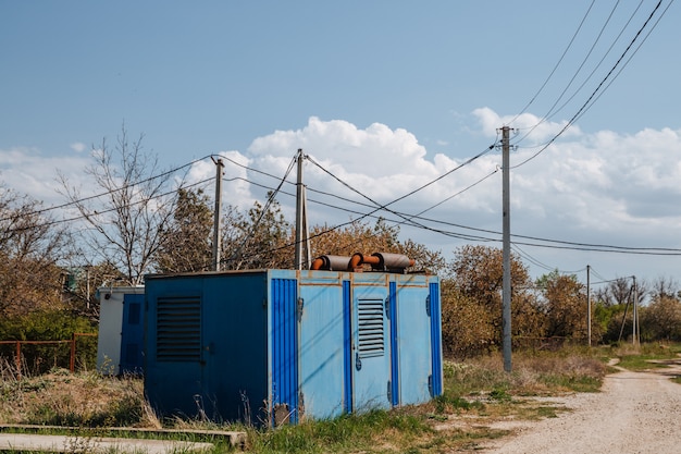 Foto generador de energía eléctrica de emergencia.