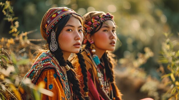 Foto generador de fotos de mujeres de la tribu de las colinas por ai