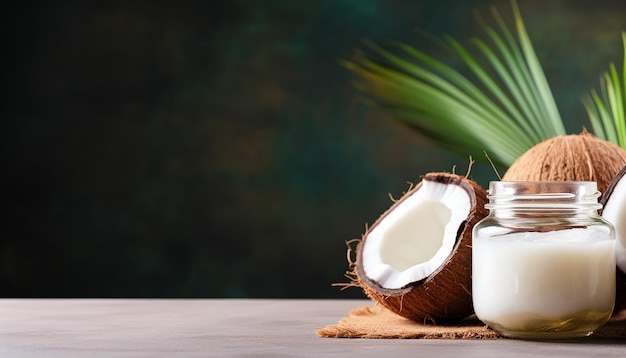 Foto generador de leche de coco en polvo por ai