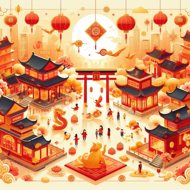GENERATED AI Chinesisches Neujahr