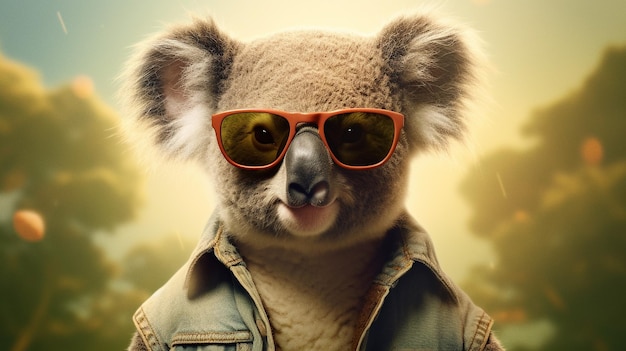 Generativa AI Cool Koala Sombros de estilo