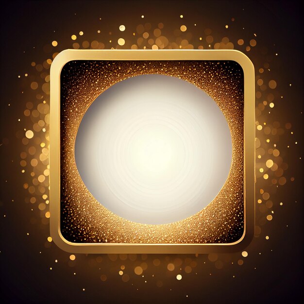 Generative AI Golden Luxe Opulent Bokeh Frame para projetos de alta qualidade