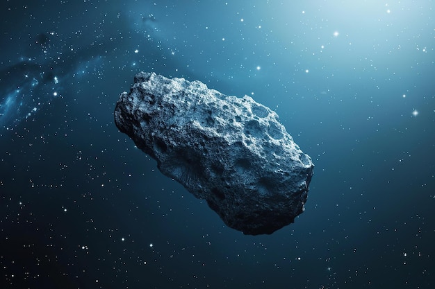 Generative Ai über das Thema eines großen Meteoriten, der gegen den sternenreichen Himmel im tiefen dunklen Weltraum auf den Boden fällt