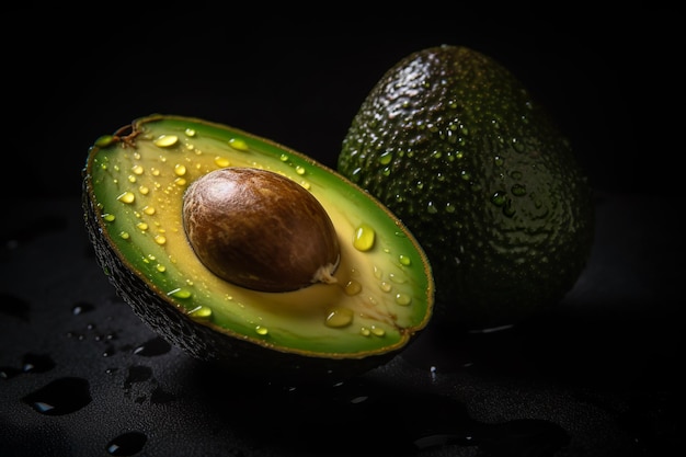 Generative Bio-Avocado-Kristalle für reife Bio-Avocados