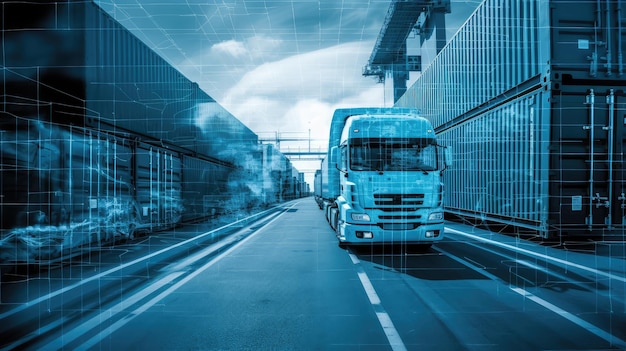 Generative Illustration von Logistik und Transport