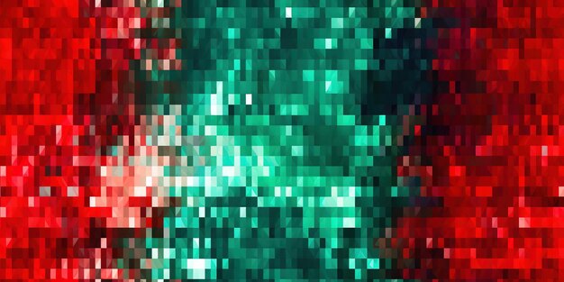 Foto generative ki abstrakte pixelkunst hintergrund nahtloses geometrisches mosaikmuster weihnachtsfarben