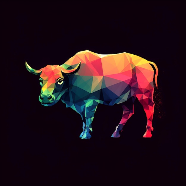 Generative KI der Bull Splash-Kunst