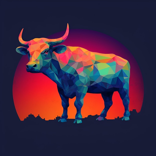 Generative KI der Bull Splash-Kunst