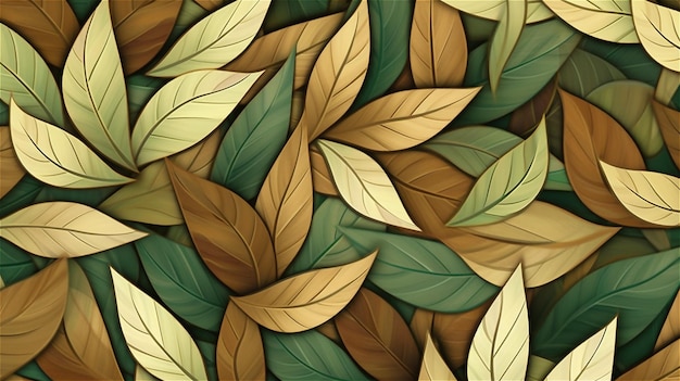 Generative KI Ein abstraktes, von der Natur inspiriertes Muster in Grün- und Brauntönen