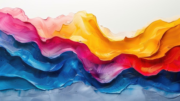 Generative KI farbenfrohe Grunge-Impasto-gemalte Leinwand-Hintergrund Geometrische Formen