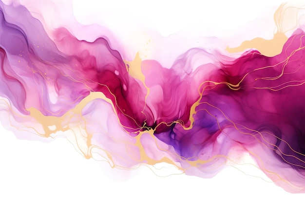 Generative KI Fluid Harmony Abstract Aquarell Freude mit glitzernden goldenen Akzenten