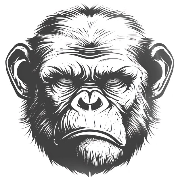 Generative KI für das Monkey-Vektor-Logotyp