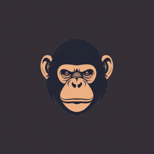 Foto generative ki für das monkey-vektor-logotyp