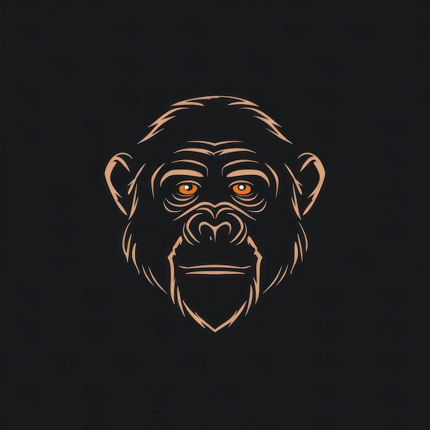 Foto generative ki für das monkey-vektor-logotyp